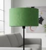 16-Inch Green Texture Fabric Drum Lampshade