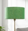 16-Inch Green Texture Fabric Drum Lampshade