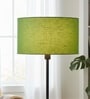 16-Inch Green Texture Fabric Drum Lampshade