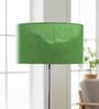 16-Inch Green Texture Fabric Drum Lampshade