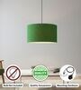 16-Inch Green Texture Fabric Drum Pendant Light