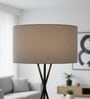 16-Inch Grey Fabric Drum Lampshade