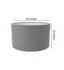16-Inch Grey Fabric Drum Lampshade