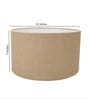 16-Inch Natural Jute Fabric Drum Lampshade