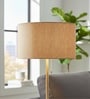 16-Inch Natural Jute Fabric Drum Lampshade