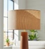 16-Inch Natural Jute Fabric Drum Lampshade