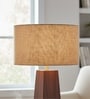 16-Inch Natural Jute Fabric Drum Lampshade