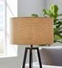 16-Inch Natural Jute Fabric Drum Lampshade
