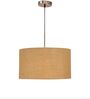 16-Inch Natural Jute Fabric Drum Pendant Light