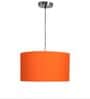 16-Inch Orange Fabric Drum Pendant Light