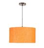 16-Inch Orange Texture Fabric Drum Pendant Light