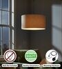 16-Inch Premium Jute Fabric Drum Pendant Light