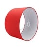 16-Inch Red Fabric Drum Lampshade