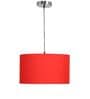 16-Inch Red Fabric Drum Pendant Light