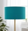 16-Inch Teal Fabric Drum Lampshade