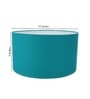 16-Inch Teal Fabric Drum Lampshade