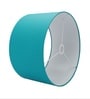 16-Inch Teal Fabric Drum Lampshade