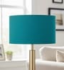 16-Inch Teal Fabric Drum Lampshade
