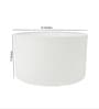 16-Inch White Fabric Drum Lampshade