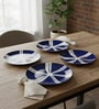 Blue and White Ceramic Dinner Set 16 Pieces