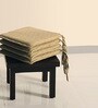 Beige Cotton 16x16 Inch Chair Pads (Set Of 6)