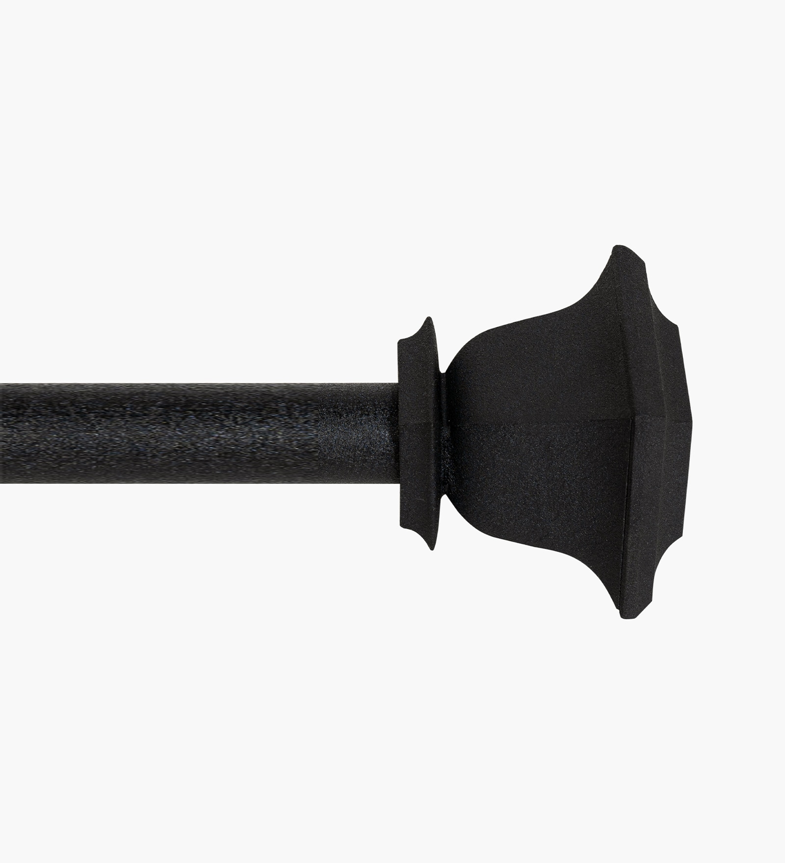 Black Adjustable Curtain Rod with Brackets (25MM Diameter)