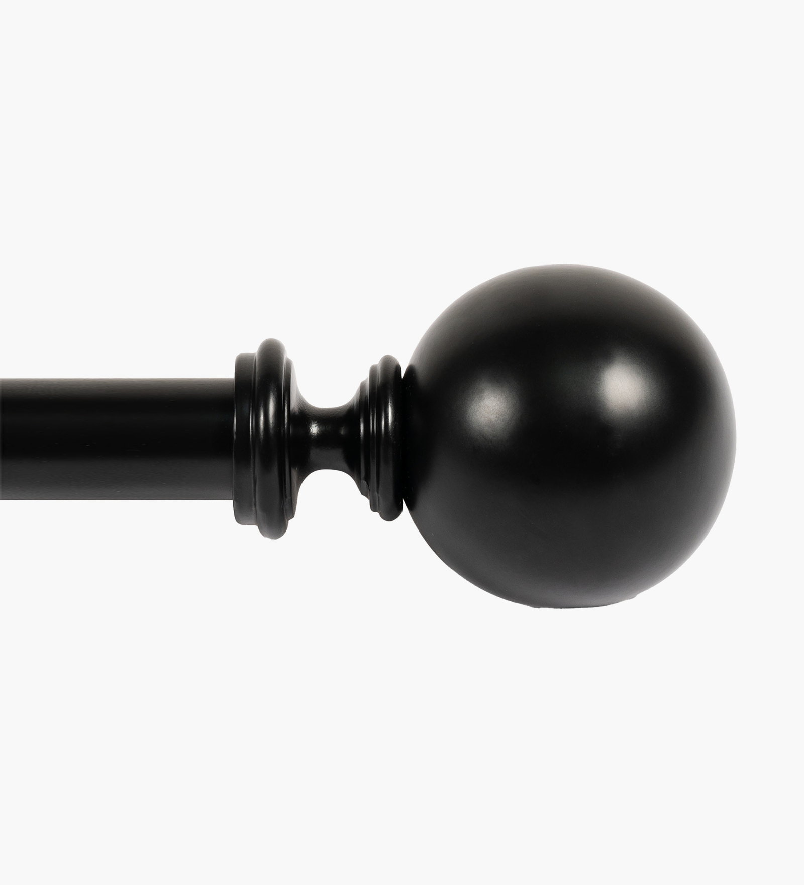 Black Adjustable Curtain Rod with Brackets (25MM Diameter)