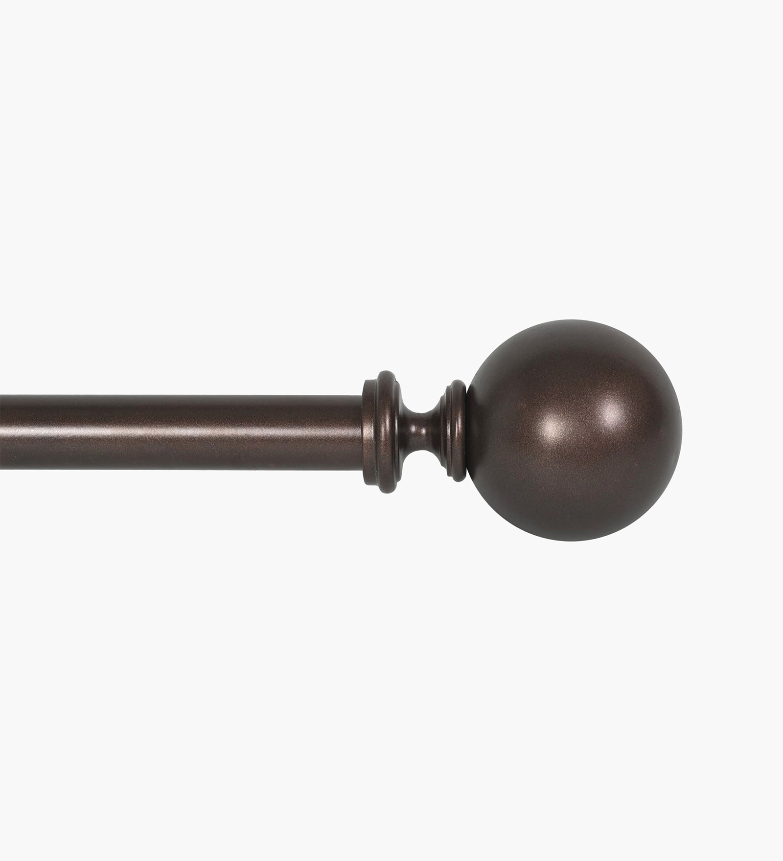 Brown Adjustable Curtain Rod with Brackets (25MM Diameter)