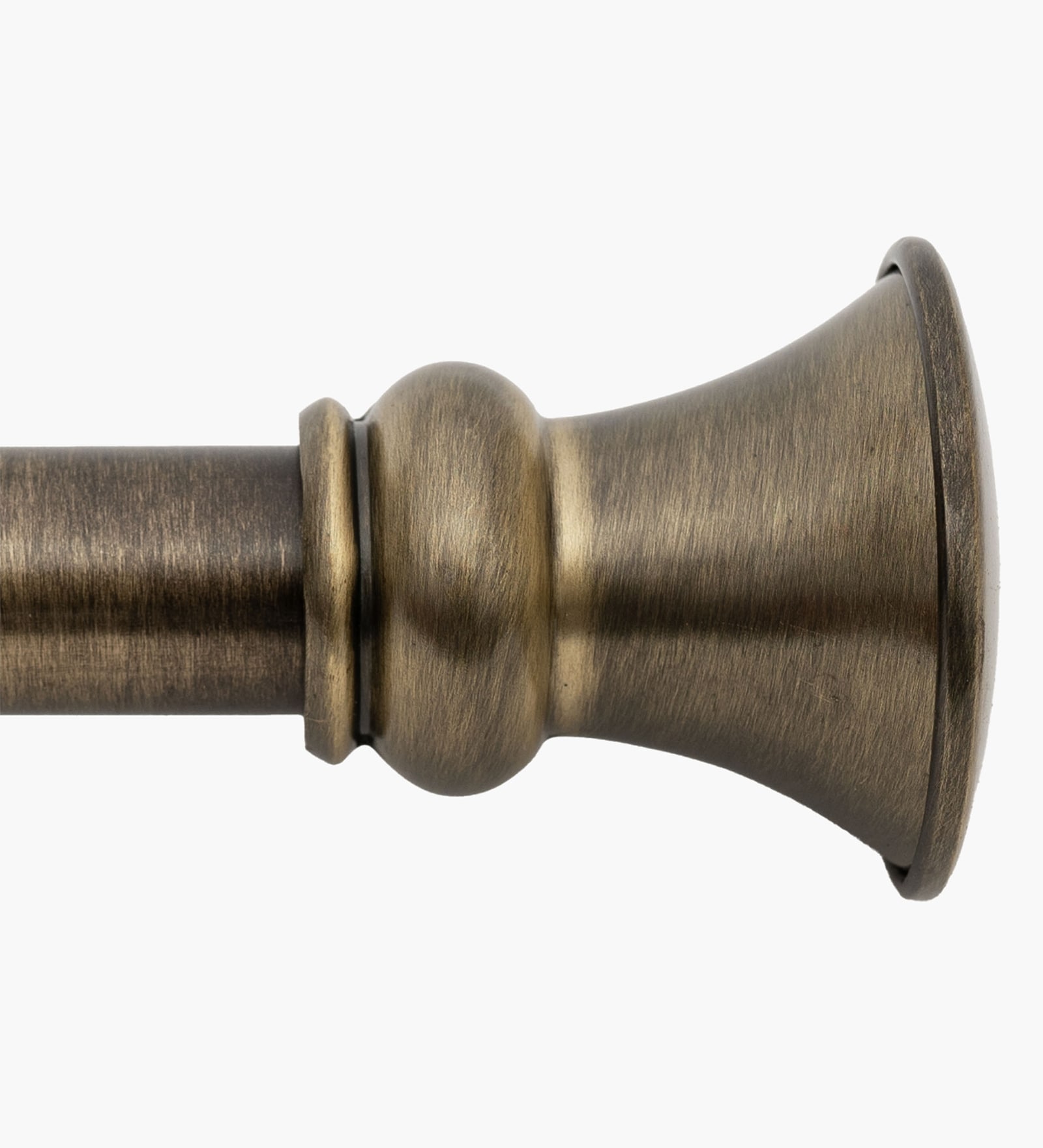 Brass Adjustable Curtain Rod with Brackets Iron Pipe with Egyptian Finials (25MM Diameter)