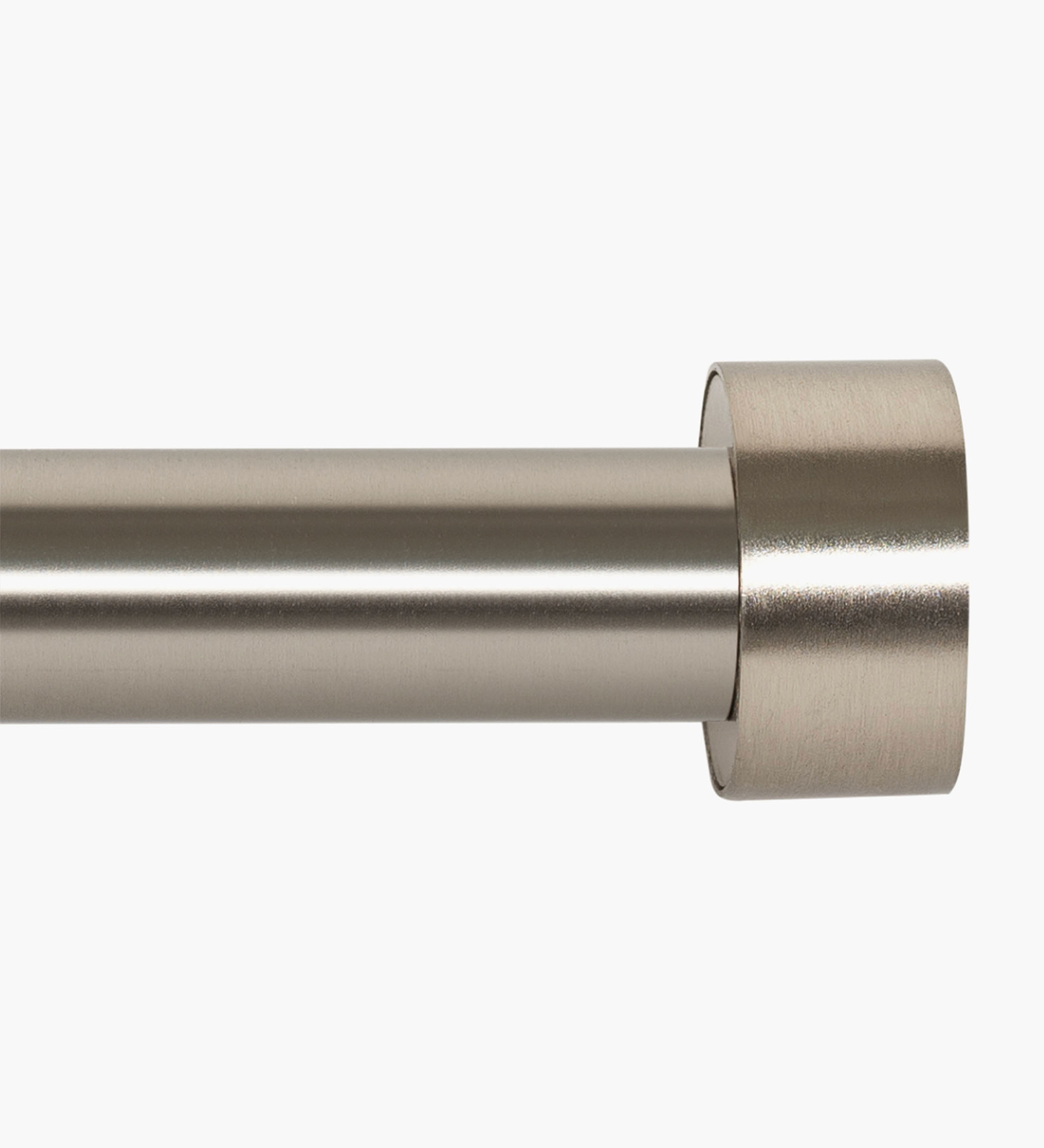 Silver Adjustable Curtain Rod with Brackets Iron Pipe with Pluto Finials (25MM Diameter)