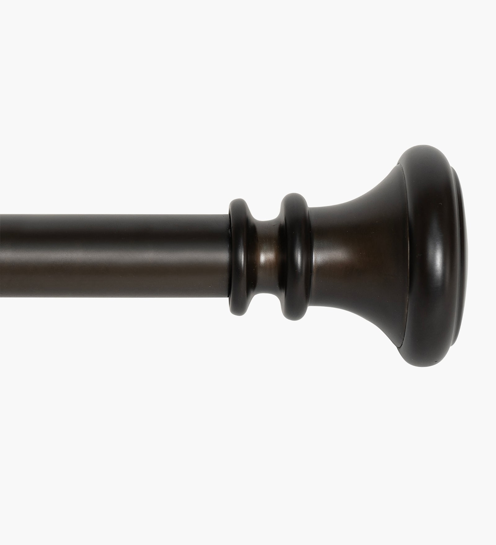 Bronze Adjustable Curtain Rod with Brackets Iron Pipe with Vaso Finials (25MM Diameter)