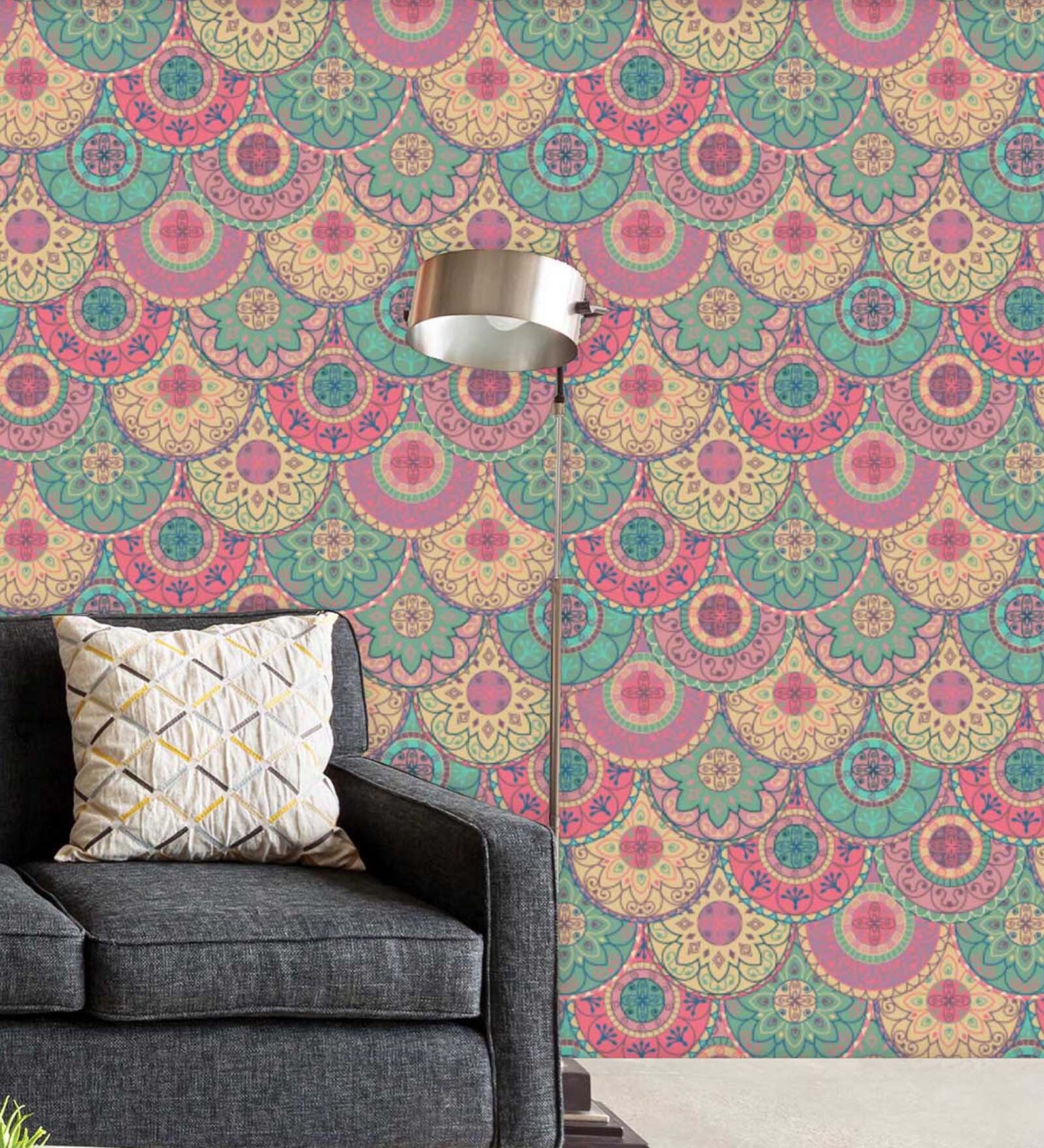 18 Feet Pastel Circles 300 Gsm Wallpaper Roll