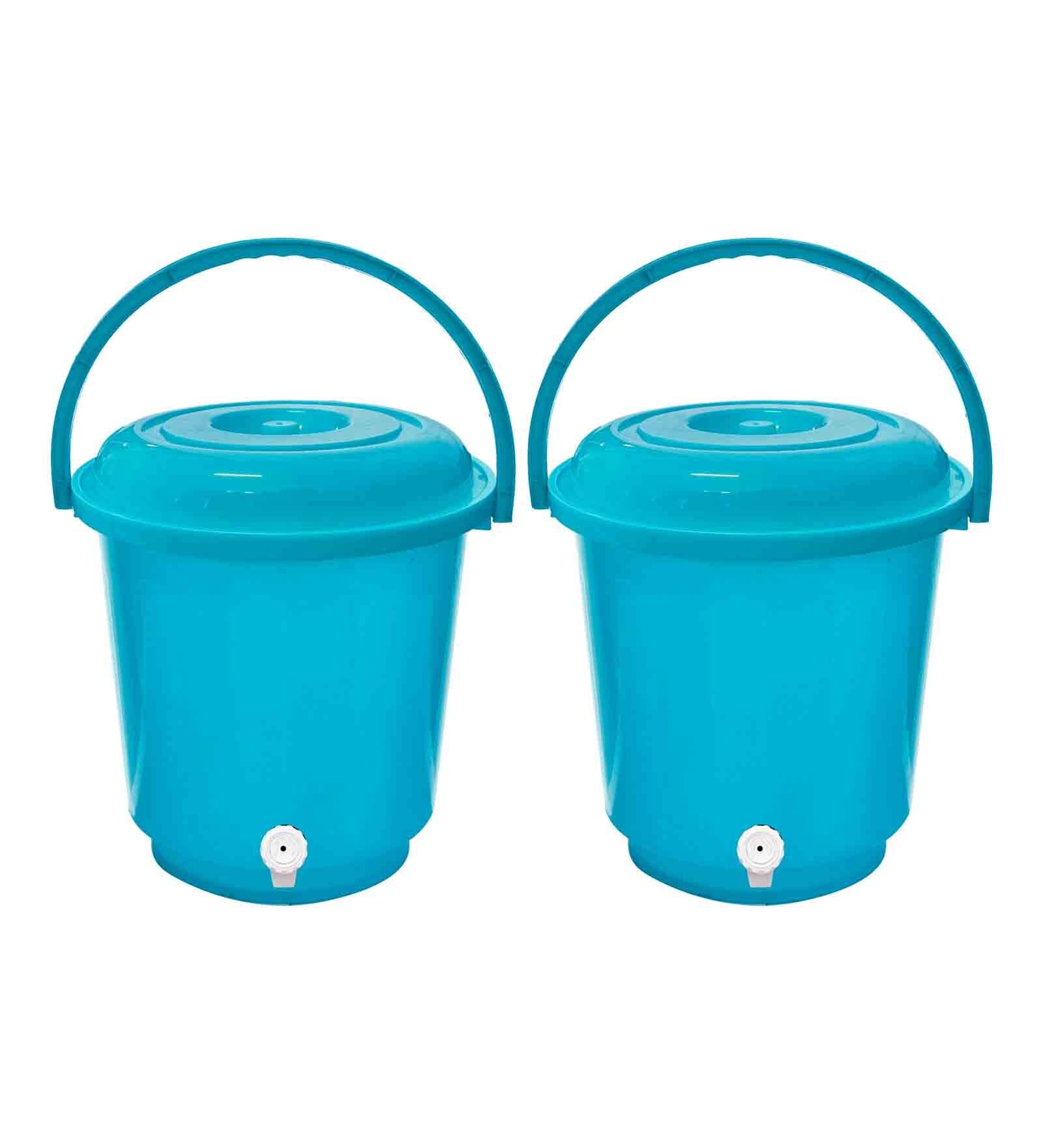 Buy 18 Ltrs Blue Plastic Bucket (Set of 2) By Kuber Industries at 42