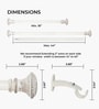 Ivory Adjustable Curtain Rod (25MM Diameter)