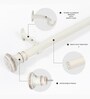 Ivory Adjustable Curtain Rod (25MM Diameter)