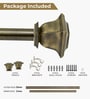 Brass Adjustable Curtain Rod with Brackets (25MM Diameter)