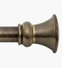 Brass Adjustable Curtain Rod with Brackets Iron Pipe with Egyptian Finials (25MM Diameter)