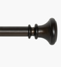 Bronze Adjustable Curtain Rod with Brackets Iron Pipe with Vaso Finials (25MM Diameter)