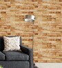 18 Feet Yellow Parquet 300 Gsm Wallpaper Roll