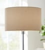18-Inch Beige Fabric Drum Lampshade