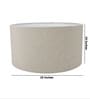 18-Inch Beige Fabric Drum Lampshade