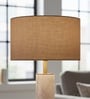18-Inch Beige Fabric Drum Lampshade