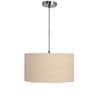 18-Inch Beige Fabric Drum Pendant Light
