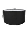 18-Inch Black Fabric Drum Lampshade