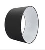 18-Inch Black Fabric Drum Lampshade