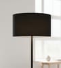 18-Inch Black Fabric Drum Lampshade