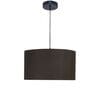 18-Inch Black Fabric Drum Pendant Light, Modern Hanging Ceiling Lamp