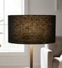 18-Inch Black Jute Fabric Drum Lampshade