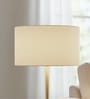 18-Inch Cream Fabric Drum Lampshade