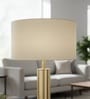 18-Inch Cream Fabric Drum Lampshade